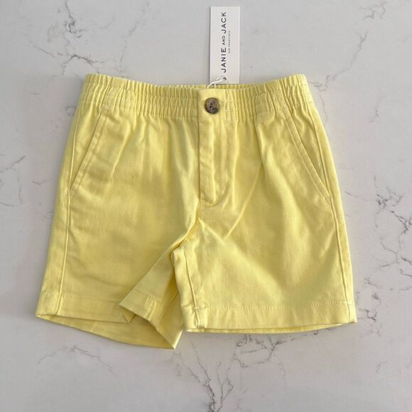 Janie and Jack The Twill Pull-On Short in Yellow Size 2T - Picture 2 of 6